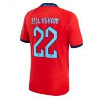 Koszulka piłkarska Anglia Jude Bellingham #22 Strój wyjazdowy MŚ 2022 tanio Krótki Rękaw
